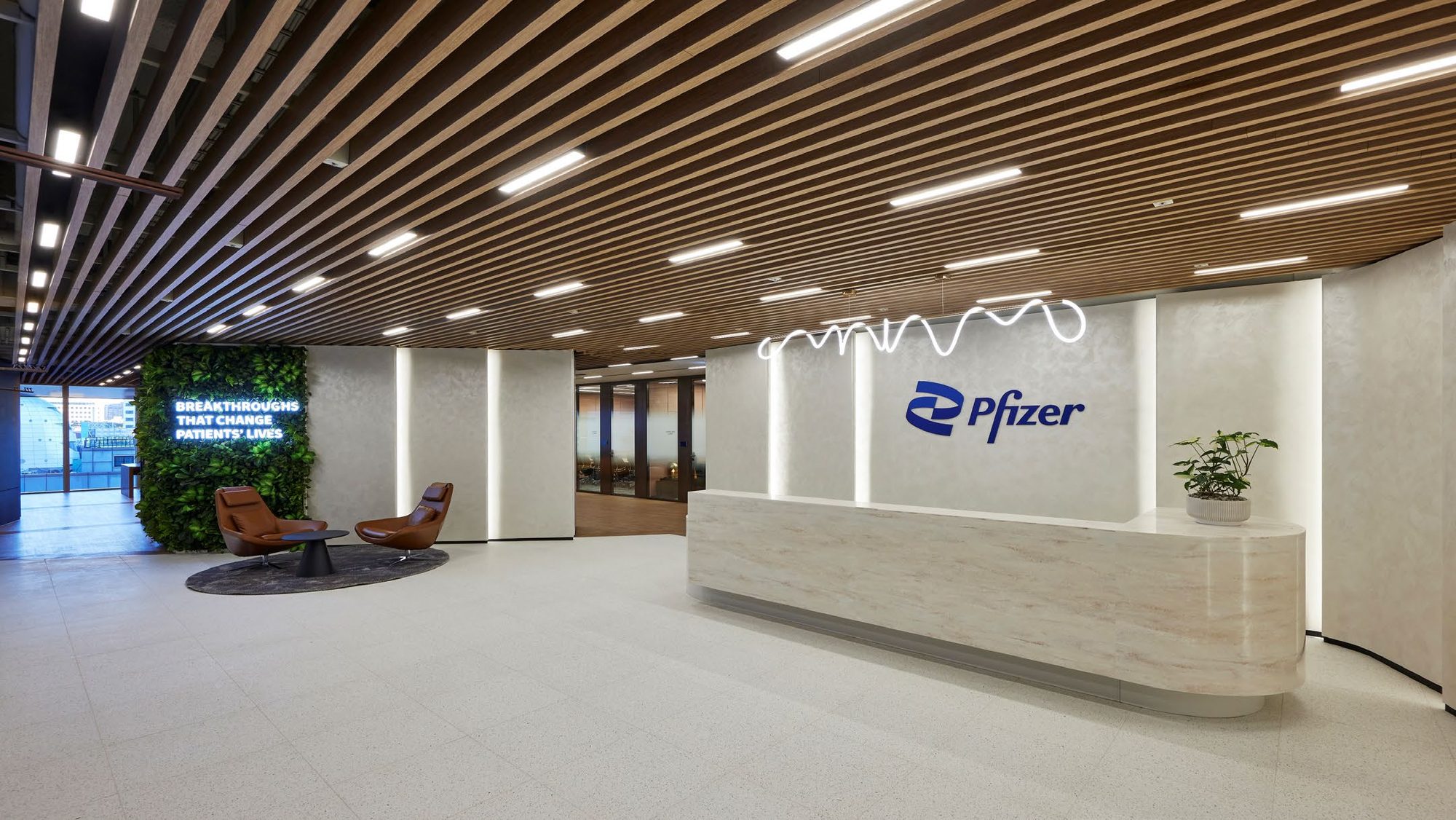 Pfizer Seoul HQ reception area